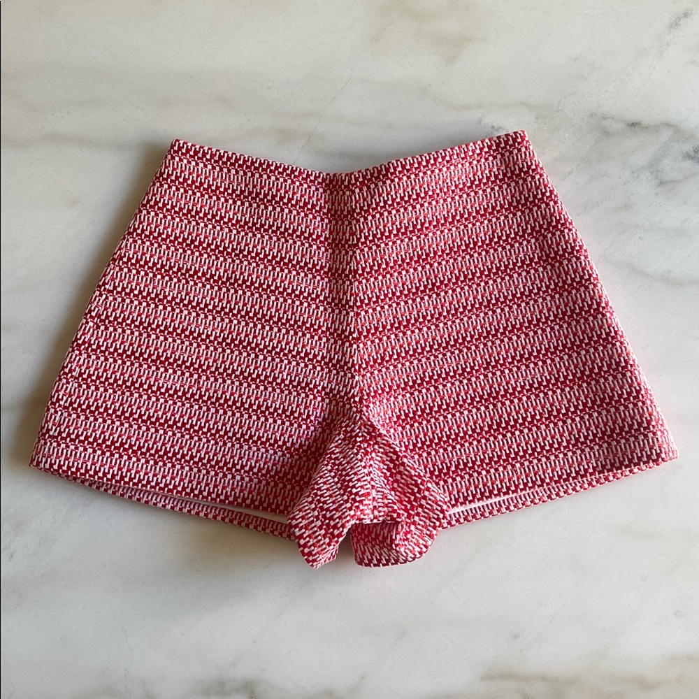 ALEXIS Red High Waisted Nelly Shorts Sm.